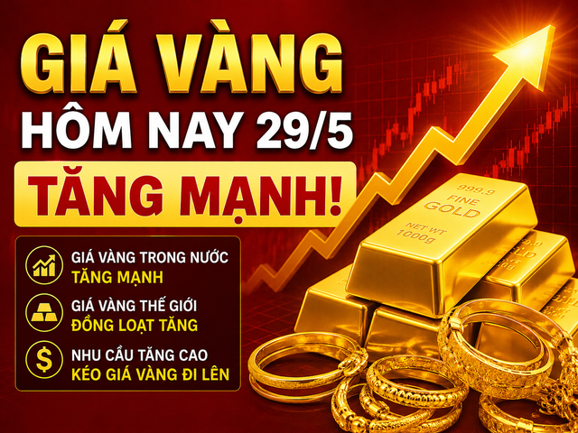 Chốt giá vàng hôm nay 29/5: Đảo chiều bật tăng rất mạnh