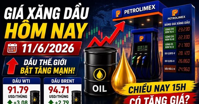 Giá xăng hôm nay 11/6: Dầu thế giới tăng, xăng trong nước chờ điều chỉnh chiều nay