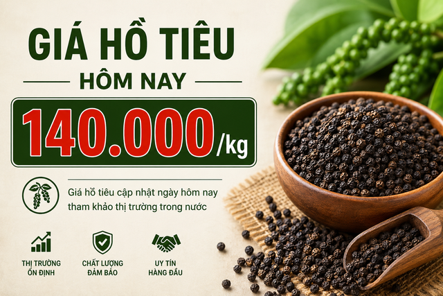 Chốt giá hồ tiêu hôm nay 11/6: Trong nước giữ 138.000 - 140.000 đồng/kg