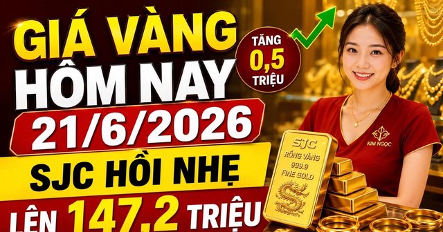 Chốt giá vàng hôm nay 21/6: Bật tăng trở lại