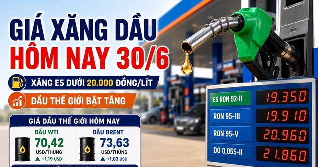 Giá xăng dầu hôm nay 30/6: Xăng E5 dưới 20.000 đồng/lít