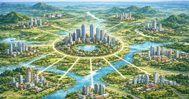 Quy hoạch Hà Nội 100 năm: Mô hình chùm đô thị hướng tâm