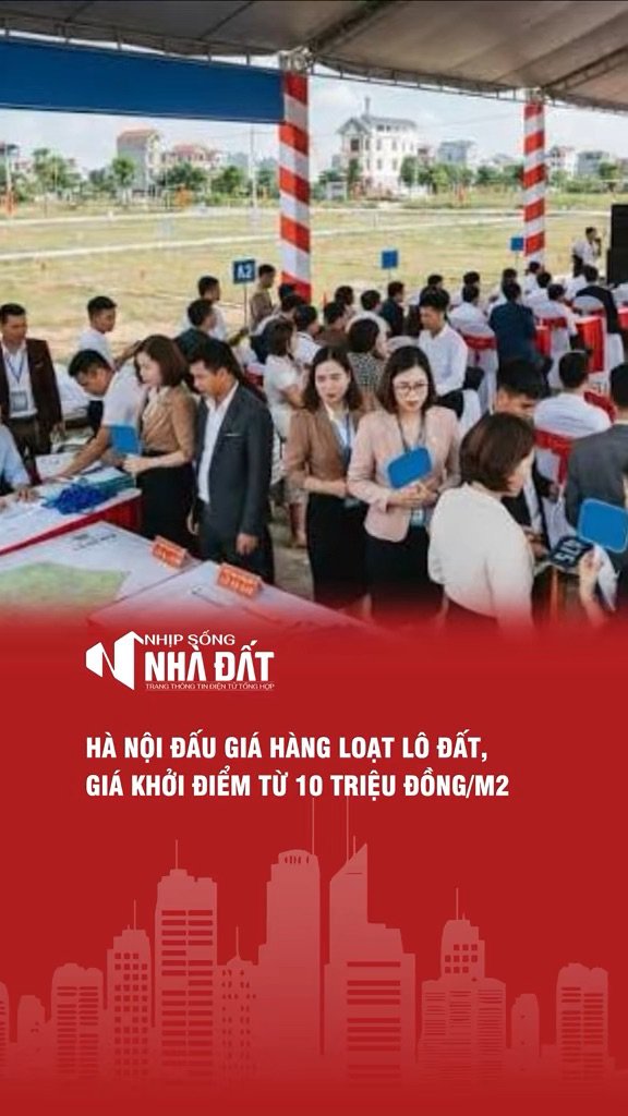 Đất đấu giá ở Quốc Oai khởi điểm từ 10 triệu đồng/m2