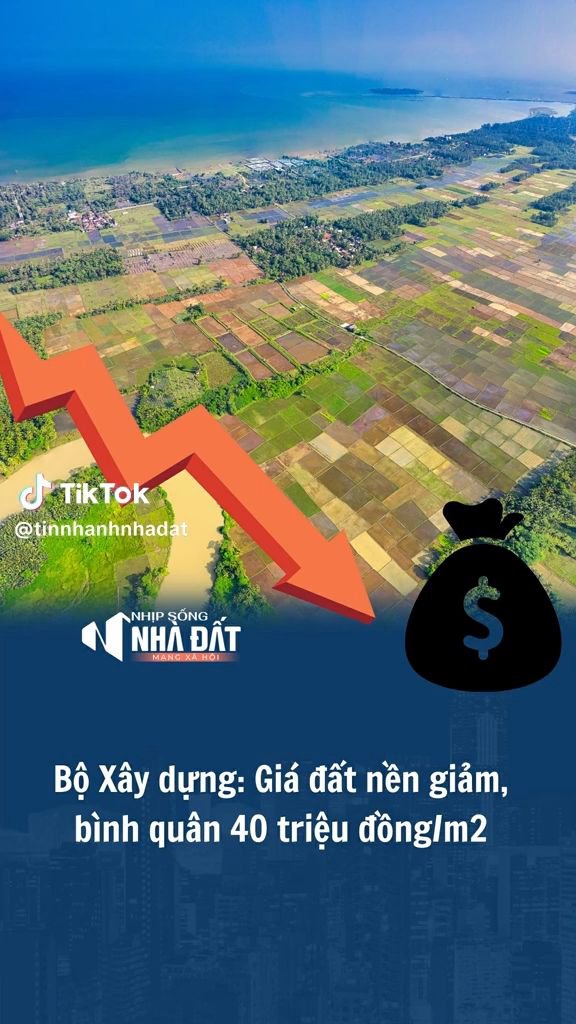 Bộ Xây dựng: Giá đất nền giảm, bình quân 40 triệu đồng/m2