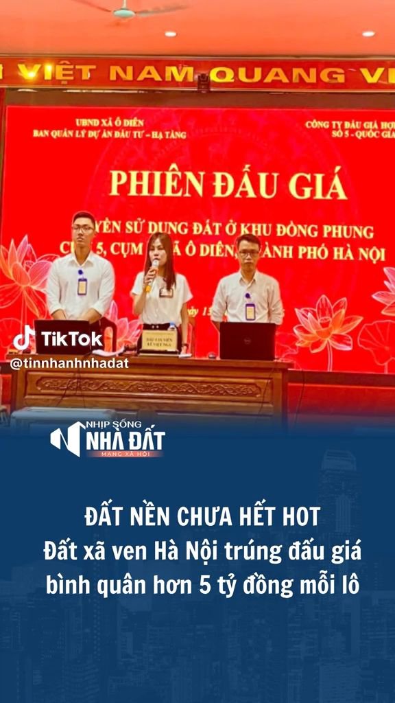 Đất nền chưa hết HOT! 71 lô đất đấu giá Đan Phượng bán hết hơn 5 tỷ mỗi lô