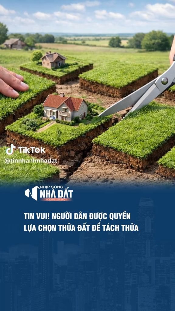 Tin vui! Người dân được quyền lựa chọn thửa đất để tách thửa