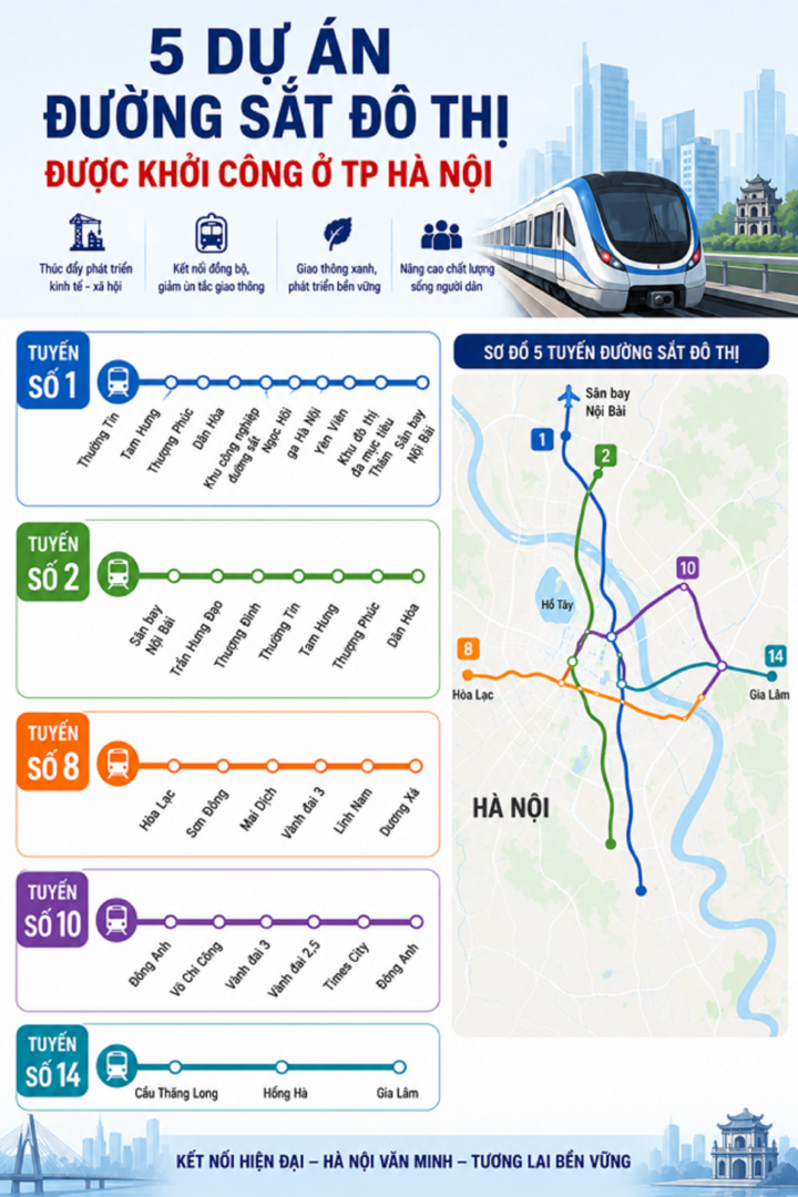 QUÁ TUYỆT VỜI! VinGroup sẽ đồng loạt khởi công 20 nhà ga metro vào 2/9