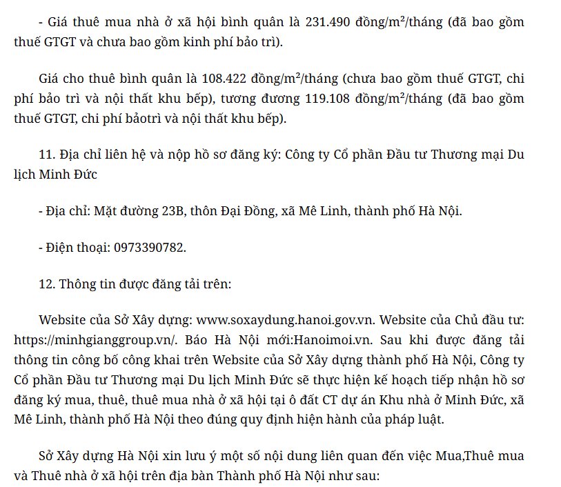 Sắp mở bán 551 căn nhà xã hội ở Mê Linh (Hà Nội) giá từ 23,9 triệu đồng/m2